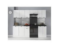 Kitchen set JUNONA 240 cm, with worktop, white