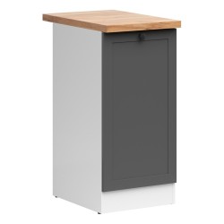 ארונית תחתונה JUNONA 40, 1 דלת, ימני, עם משטח, לבן עם גרפיט ארונית תחתונה JUNONA 40, 1 דלת, ימני, עם משטח, לבן עם גרפיט