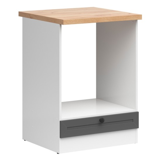 Oven housing JUNONA 60 cm, with worktop, white with graphite