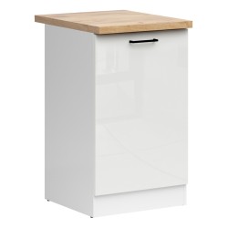 ארונית תחתונה JUNONA 50, 1 דלת, שמאלי, עם משטח, לבן עם קרם מבריק ארונית תחתונה JUNONA 50, 1 דלת, שמאלי, עם משטח, לבן עם קרם מבריק