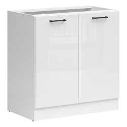 ארונית תחתונה JUNONA 80, 2 דלתות, עם משטח, לבן עם קרם מבריק ארונית תחתונה JUNONA 80, 2 דלתות, עם משטח, לבן עם קרם מבריק
