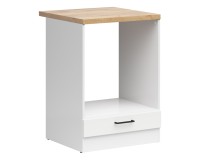 Oven housing JUNONA 60 cm, with worktop, white with chalk gloss