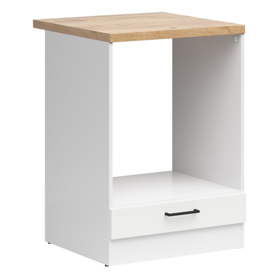 Oven housing JUNONA 60 cm, with worktop, white with chalk gloss