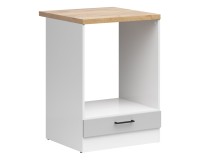 Oven housing JUNONA 60 cm, with worktop, white with chalk gloss