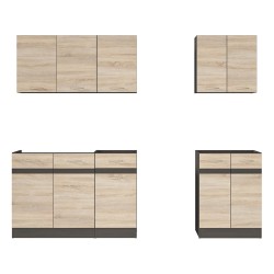 Kitchen set JUNONA 180A cm, wenge with sonoma oak