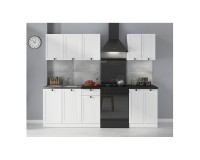 Kitchen set JUNONA 180A cm, with worktop, white