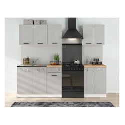 סט מטבח JUNONA 180A, עם משטח, לבן עם אפור סט מטבח JUNONA 180A, עם משטח, לבן עם אפור