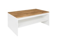 Coffee table HOLTEN 110 cm, white with wotan oak