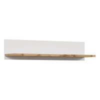 Wall shelf HOLTEN 106 cm, white with wotan oak