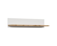 Wall shelf HOLTEN 106 cm, white with wotan oak