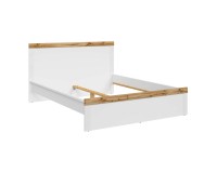 מיטה HOLTEN 160 x 200, לבן עם אלון ווטן