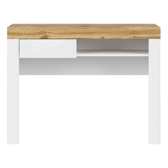 Dressing table HOLTEN 106 cm, 1 drawer, white with wotan oak
