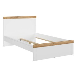 Bed HOLTEN 120 x 200, white with wotan oak Bed HOLTEN 120 x 200, white with wotan oak