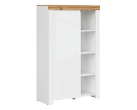 Bookcase HOLTEN 98 cm, 1 door, white with wotan oak