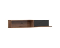 Wall shelf FORN 156 cm, oak with black