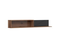 Wall shelf FORN 156 cm, oak with black