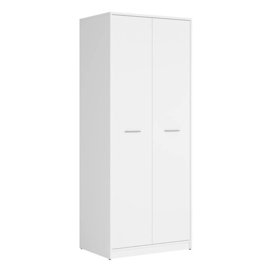 Wardrobe NEPO 80 cm, 2 doors, white