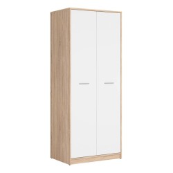 ארון בגדים NEPO 80, 2 דלתות, אלון סונומה עם לבן