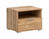 Bedside table ZELE 50 cm, 1 drawer, wotan oak