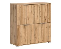 Chest of drawers ZELE 104 cm, 4 doors, wotan oak