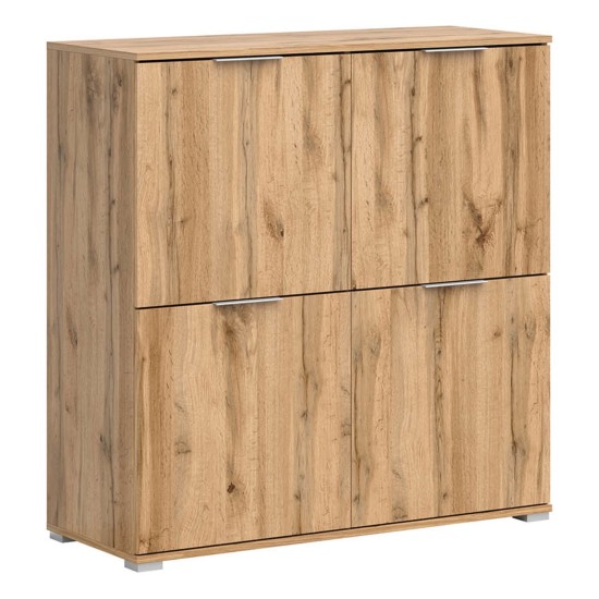 Chest of drawers ZELE 104 cm, 4 doors, wotan oak