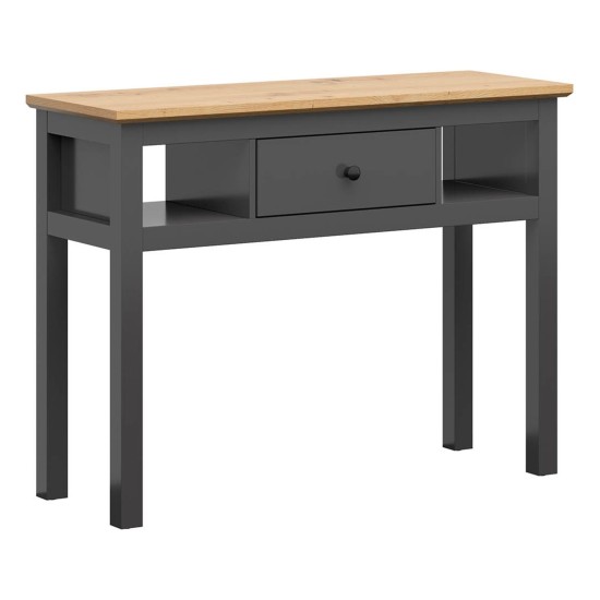 Dressing table HESEN 114 cm, graphite with artisan oak