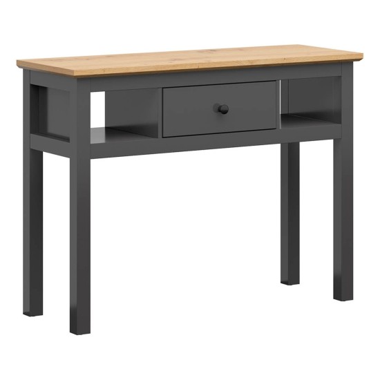 Dressing table HESEN 114 cm, graphite with artisan oak