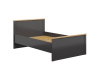 Кровать HESEN 120 x 200, графитовый с дубом артисан Кровать HESEN 120 x 200, графитовый с дубом артисан