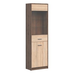 ויטרינה NEPO 60, 1 דלת ו 1 דלת זכוכית, אלון מונסטרי עם אלון סונומה ויטרינה NEPO 60, 1 דלת ו 1 דלת זכוכית, אלון מונסטרי עם אלון סונומה