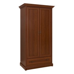 Шкаф распашной KENT 110 см, 2 двери и 1 ящик, каштан