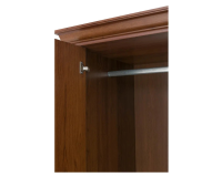 Wardrobe KENT 110 cm, 2 doors and 1 drawer, chestnut