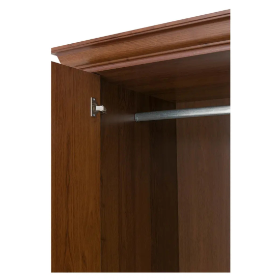 Wardrobe KENT 110 cm, 2 doors and 1 drawer, chestnut