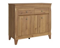 Chest of drawers BERGEN 110 cm, 2 doors and 2 drawers, light sibiu larch