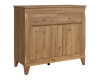 Chest of drawers BERGEN 110 cm, 2 doors and 2 drawers, light sibiu larch
