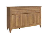 Chest of drawers BERGEN 156 cm, 3 doors and 3 drawers, light sibiu larch