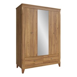 Wardrobe BERGEN 144 cm, 2 doors, light sibiu larch