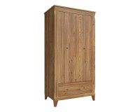 Wardrobe BERGEN 102 cm, 2 doors and 1 drawer, light sibiu larch