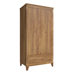 Wardrobe BERGEN 102 cm, 2 doors and 1 drawer, light sibiu larch Wardrobe BERGEN 102 cm, 2 doors and 1 drawer, light sibiu larch