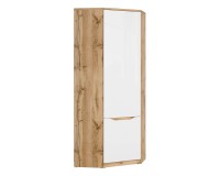 ארון בגדים NUIS 78, אלון ווטן עם לבן מבריק