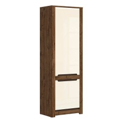 Bookcase RUSO 69 cm, 2 doors, april oak with pearl gloss