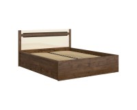 Bed RUSO 160 x 200, with storage box, april oak with pearl gloss