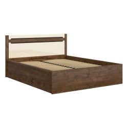 Bed RUSO 160 x 200, with storage box, april oak with pearl gloss