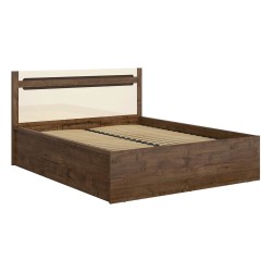 Bed RUSO 140 x 200, with storage box, april oak with pearl gloss