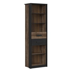 Bookcase KASSEL 60 cm, 2 drawers, monastery oak with black oak Bookcase KASSEL 60 cm, 2 drawers, monastery oak with black oak