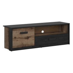 TV unit KASSEL 150 cm, 1 door and 1 drawer, monastery oak with black oak TV unit KASSEL 150 cm, 1 door and 1 drawer, monastery oak with black oak
