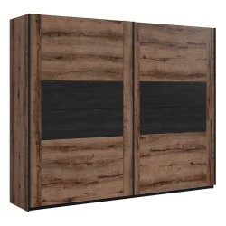 Wardrobe KASSEL 270 cm, monastery oak with black oak Wardrobe KASSEL 270 cm, monastery oak with black oak