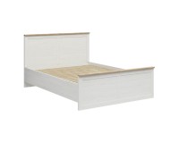 Кровать LOKSA 160 x 200, сосна андерсен белая с дубом грандсон