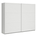 Wardrobe LOKSA 270 cm, white andersen pine with grandson oak