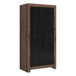 Шкаф распашной BALIN 98 см, 2 двери, дуб монастери с дубом чёрным