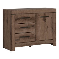 Chest of drawers BALIN 112 cm, 1 door and 3 drawers, monastery oak